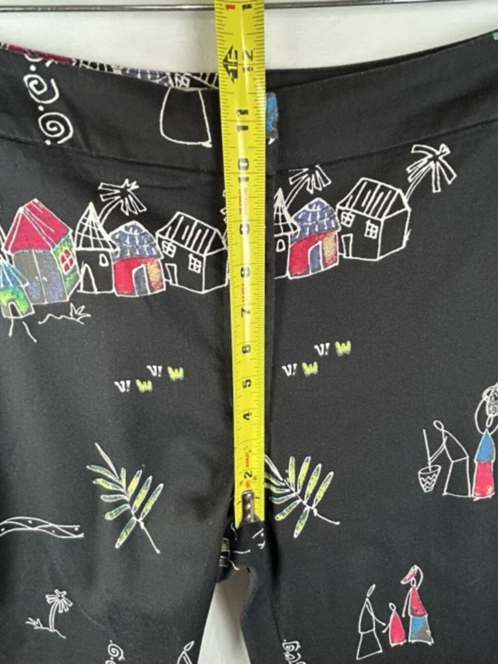 Chico’s Artistic Village Print Crop Pants XL Global Boho Wearable Art - Picture 9 of 12
